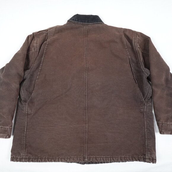 Y2K Carhartt Blanket Lined Cotton Duck Chore Jacket Men's 2XL Canvas CO2 DKB - Picture 8 of 11